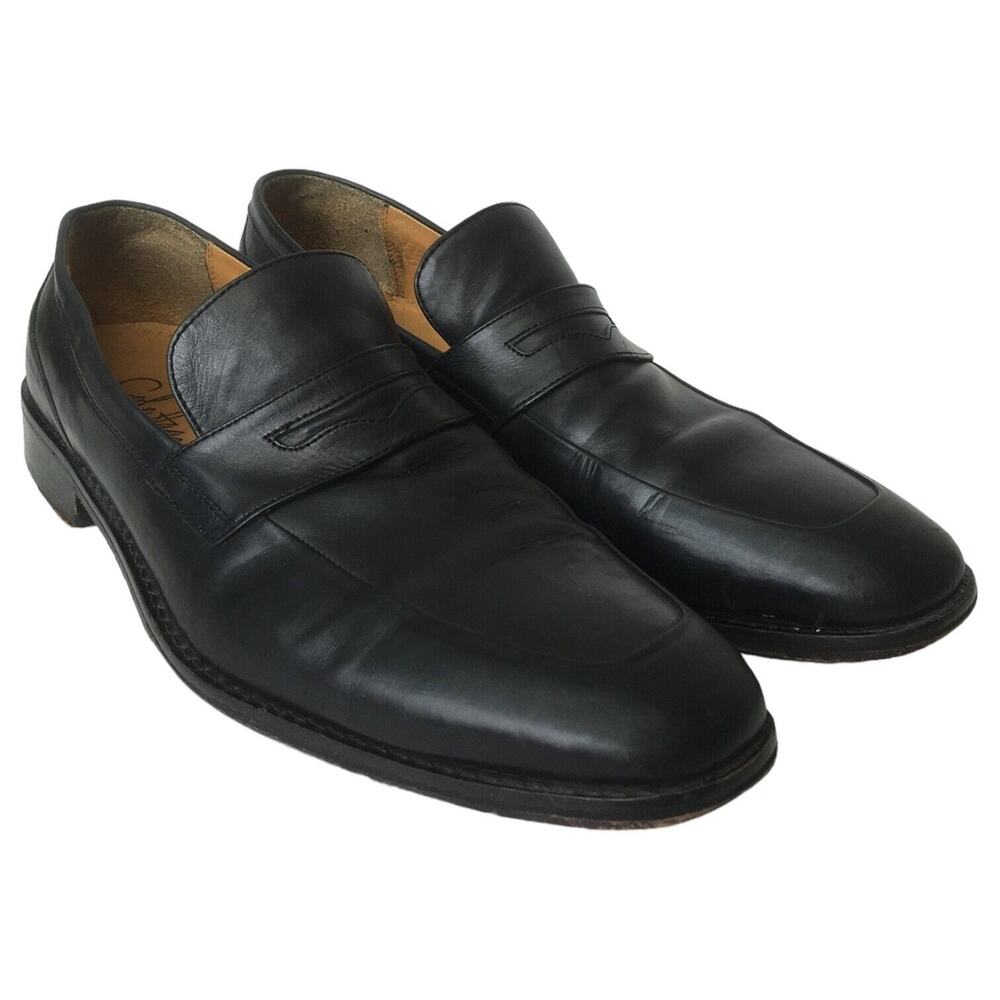 Cole Haan Dress Shoes Mens 11.5 M Leather Martino Penny Loafers Toe Black